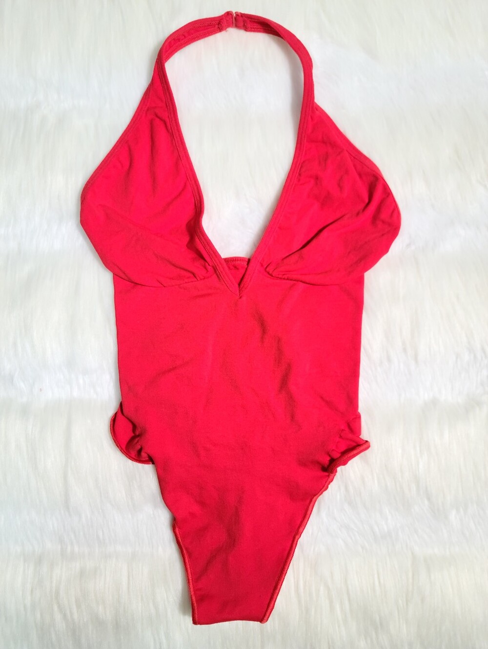 SKIMS Seamless Sculpt Deep Plunge Thong Bodysuit Red Brick Women Small NEW